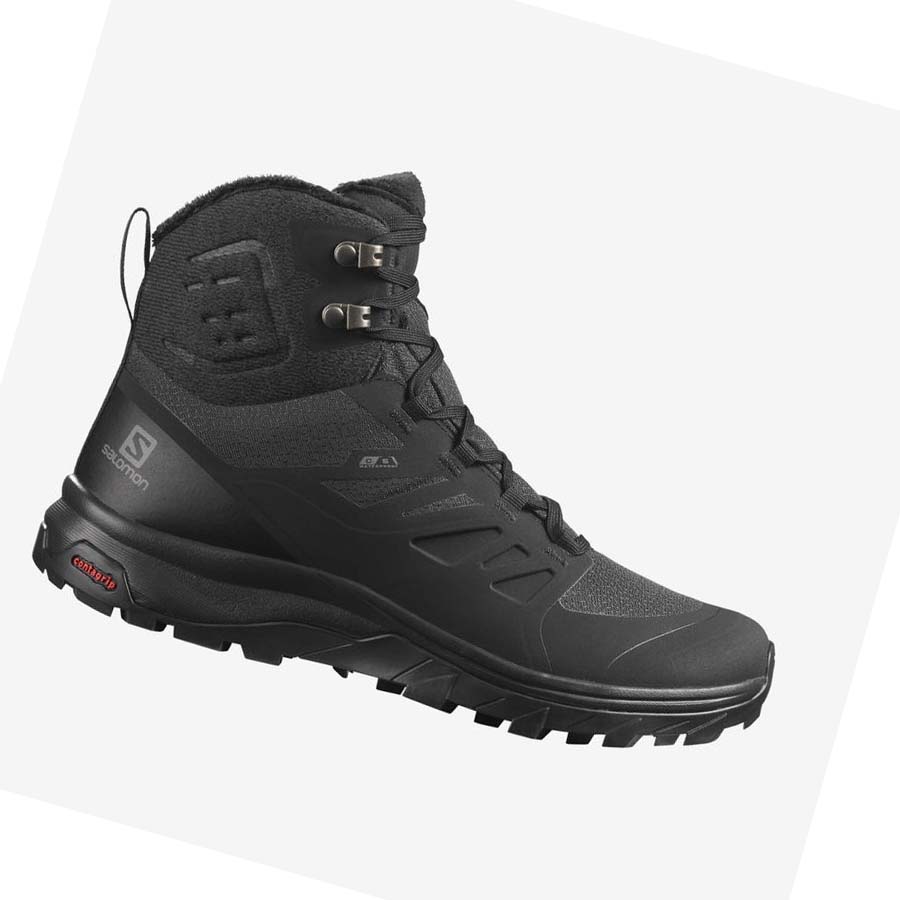 Salomon OUTBLAST THINSULATE™ CLIMASALOMON™ WATERPROOF Téli Csizma Női Fekete | HU 3012XYU